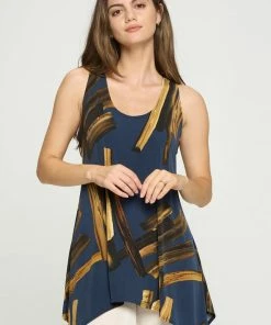 Jostar Online HIT Shark Bite Hem Tank-257HT-TRP1-W315 Tops