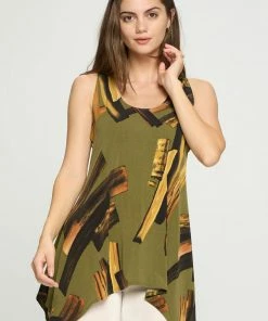 Jostar Online HIT Shark Bite Hem Tank-257HT-TRP1-W315 Tops