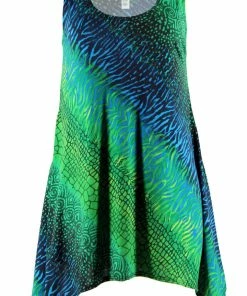 Jostar Women's HIT Side Drop Tank Tunic Plus Print, 230HT-TXP-W182 Tops