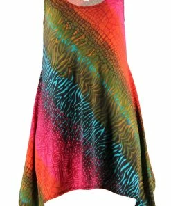 Jostar Women's HIT Side Drop Tank Tunic Plus Print, 230HT-TXP-W182 Tops