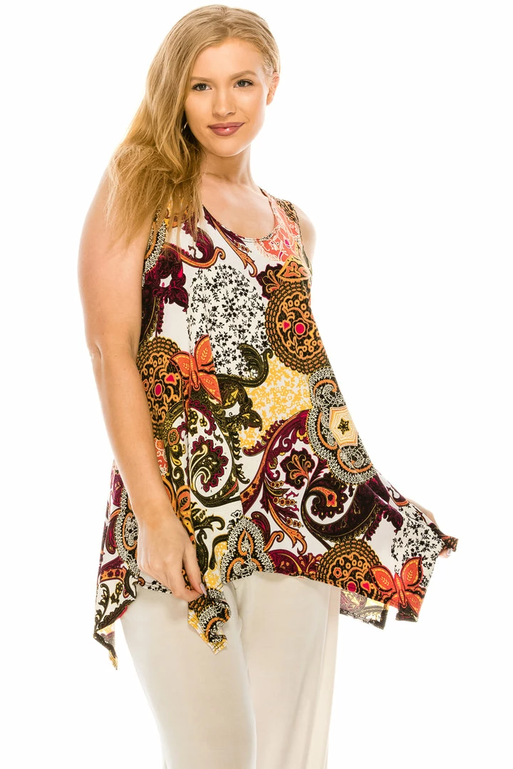 Jostar Women's HIT Side Drop Tank Tunic Plus Print, 230HT-TXP-W199