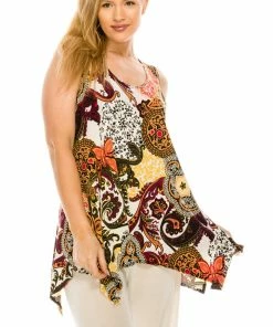Jostar Women's HIT Side Drop Tank Tunic Plus Print, 230HT-TXP-W199