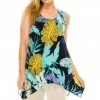 Jostar Women's HIT Side Drop Tank Tunic Plus Print, 230HT-TXP-W200 Tops