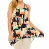 Jostar Women's HIT Side Drop Tank Tunic Plus Print, 230HT-TXP-W201