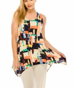 Jostar Women's HIT Side Drop Tank Tunic Plus Print, 230HT-TXP-W201
