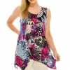 Jostar Women's HIT Side Drop Tank Tunic Plus Print, 230HT-TXP-W204