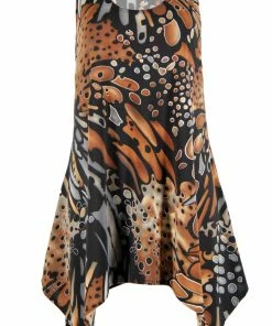 Sleeveless Jostar Women's HIT Side Drop Tank Tunic Plus Print, 230HT-TXP-W207