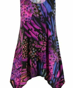 Sleeveless Jostar Women's HIT Side Drop Tank Tunic Plus Print, 230HT-TXP-W207