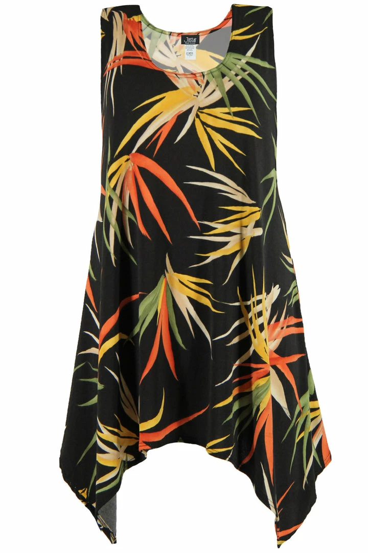 Jostar Women's HIT Side Drop Tank Tunic Plus Print, 230HT-TXP-W679