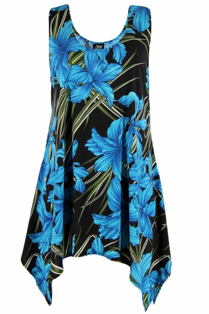 Jostar Women's HIT Side Drop Tank Tunic Plus Print, 230HT-TXP-W679