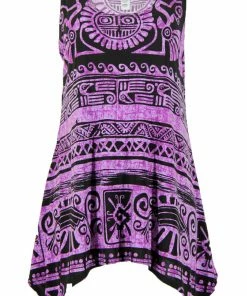 Tops Jostar Women's HIT Side Drop Tank Tunic Plus Print, 230HT-TXP-W901