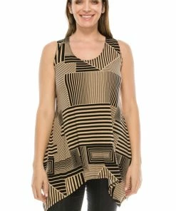 Jostar Women's HIT Side Drop Tank Tunic Plus Print, 230HT-TXP-W911 Tops