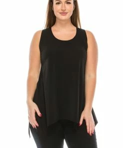 Jostar HIT Side Drop Tank Tunic In Plus Size, 230HT-TX Sleeveless