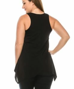 Jostar HIT Side Drop Tank Tunic In Plus Size, 230HT-TX Sleeveless