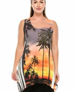 Jostar Women's HIT Sublimation Tank Tunic Sublimation Rhinestones-232HT-TRU1-R-U714