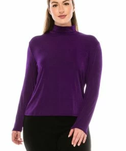 Long Sleeves Jostar Women's Stretchy Turtle Neck Top Long Sleeve One Size, 237BN-LN