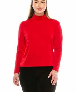 Long Sleeves Jostar Women's Stretchy Turtle Neck Top Long Sleeve One Size, 237BN-LN