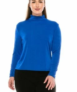 Long Sleeves Jostar Women's Stretchy Turtle Neck Top Long Sleeve One Size, 237BN-LN
