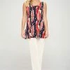 Jostar American Print Vented Tunic Tank Top Sleeveless -241BN-TRP1-W306 Tops