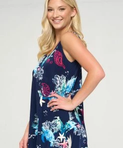 Jostar Women's Stretchy Vented Tunic Tank Top Sleeveless Print-241BN-TRP1-W310