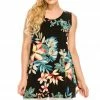 Jostar Women's Stretchy Vented Tunic Tank Top Sleeveless Print-241BN-TRP1-W189