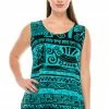 Jostar Women's Stretchy Vented Tunic Tank Top Plus Print, 241BN-TXP-W901 Plus Size