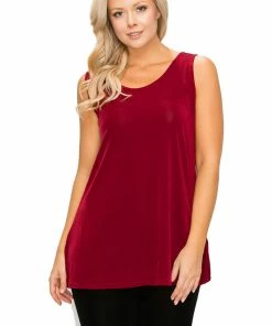 Jostar Tops Stretch Vented Tunic Tank Sleeveless-241BN-TRS1
