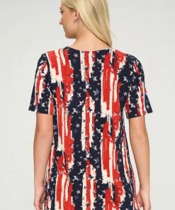 Jostar American Print Vented Top Short Sleeve-242BN-SRP1-W306