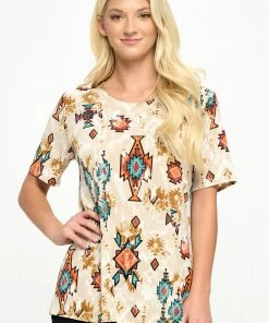 Plus Size Jostar Women's Stretchy Vented Tunic Top Short Sleeve Plus, 242BN-SXP-W317