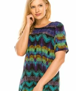 Short Sleeves Jostar Women's Stretchy Vented Tunic Top Short Sleeve Plus, 242BN-SXP-W176