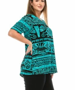 Jostar Women's Stretchy Vented Top Short Sleeve Printed-242BN-SRP1-W901 Tops