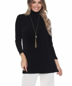 Jostar Women's Non Iron Mock Turtle Neck Long Sleeve Top-248AY-LRS1