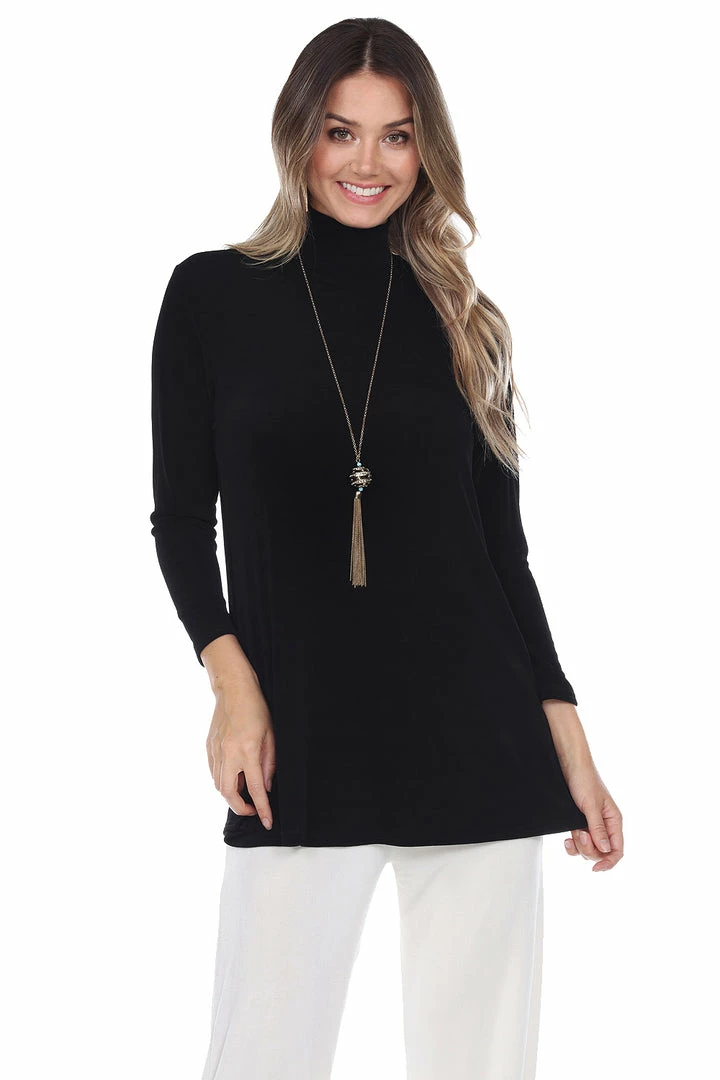 Jostar Women's Non Iron Mock Turtle Neck Long Sleeve Top-248AY-LRS1