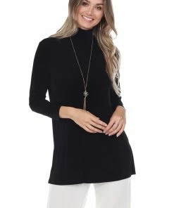 Jostar Women's Non Iron Mock Turtle Neck Long Sleeve Top-248AY-LRS1