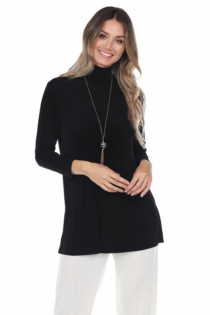 Jostar Women's Non Iron Mock Turtle Neck Long Sleeve Top-248AY-LRS1