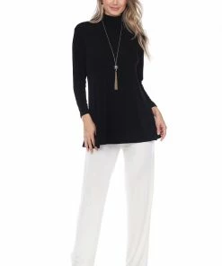 Jostar Women's Non Iron Mock Turtle Neck Long Sleeve Top-248AY-LRS1