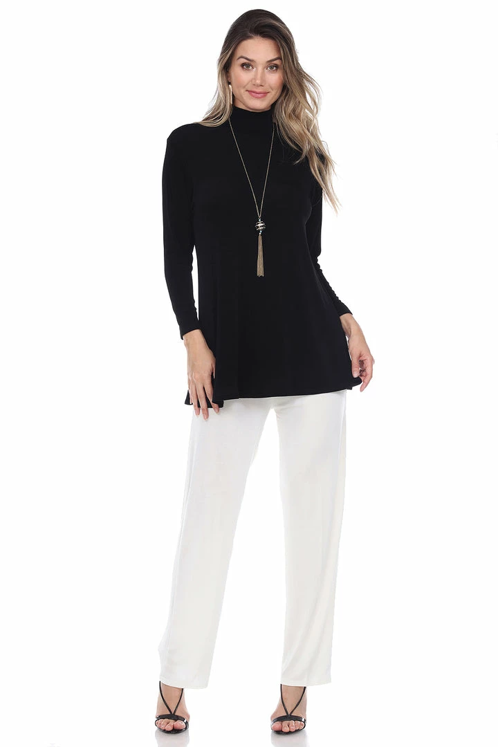 Jostar Women's Non Iron Mock Turtle Neck Long Sleeve Top-248AY-LRS1