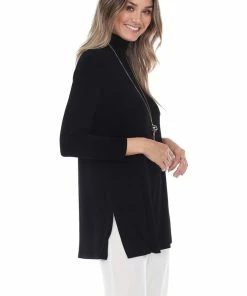 Jostar Women's Non Iron Mock Turtle Neck Long Sleeve Top-248AY-LRS1