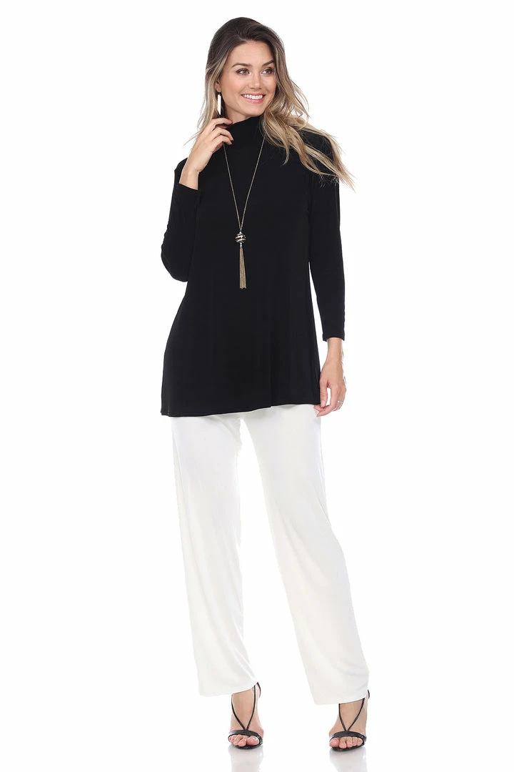 Jostar Women's Non Iron Mock Turtle Neck Long Sleeve Top-248AY-LRS1