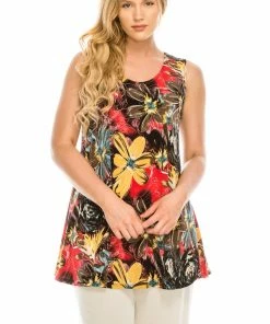Jostar Sleeveless HIT Flair Straight Bottom Tank TopPrint-250HT-TRP1-W138