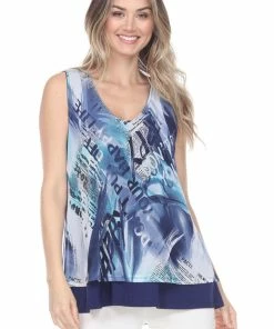 Jostar Online Tops Jostar Women's Mesh Romance Layer Tank-252MR-TRP1-C-W254