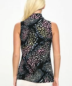 Jostar Sleeveless BNS Mock Print Neck Tank Top-255BN-TRP1-W300