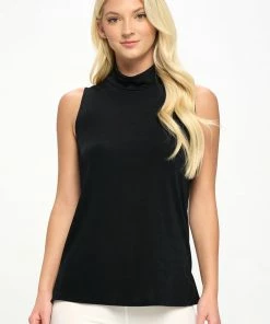 Jostar Tops BNS Mock Neck Tank Top-255BN-TRS1