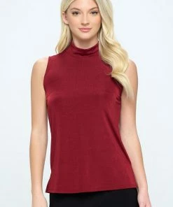 Jostar Tops BNS Mock Neck Tank Top-255BN-TRS1