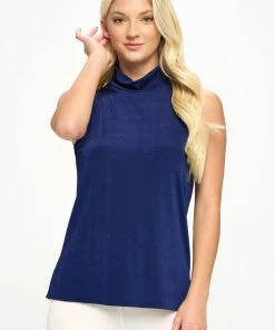 Jostar Tops BNS Mock Neck Tank Top-255BN-TRS1