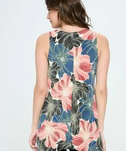 Jostar Online HIT Shark Bite Hem Tank- 257HT-TRP1-W202 Tops