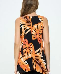 Jostar Sleeveless HIT Shark Bite Hem Tank- 257HT-TRP1-W340