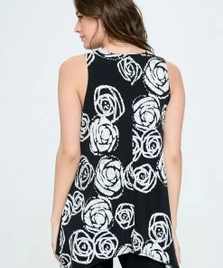 Jostar Online HIT Shark Bite Hem Tank-257HT-TXP1-W342 Tops