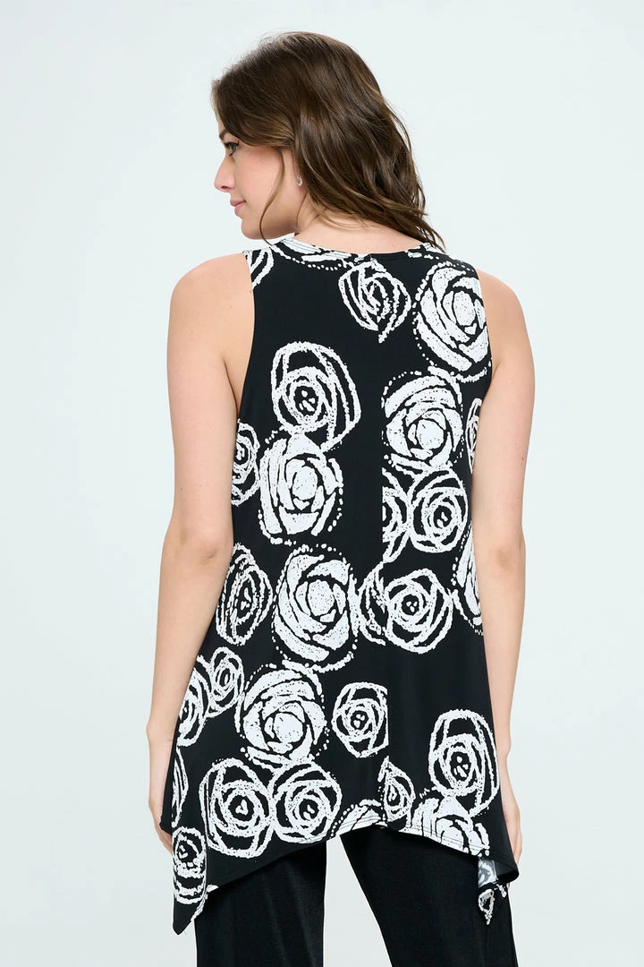 Jostar Online HIT Shark Bite Hem Tank-257HT-TXP1-W342 Tops