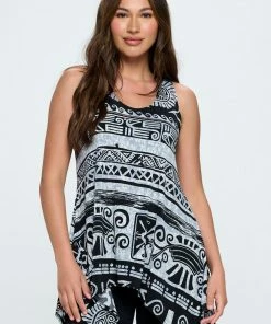 Jostar Online HIT Shark Bite Hem Tank-257HT-TXP1-W901 Tops